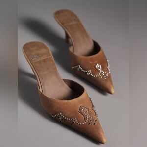 Jeffrey Campbell Head-West Pointed Toe Heeled Mules size 7.5